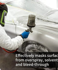 Clear 13 By 328 Feet Protective Masking Film For Automotive Painting being applied to car in body shop