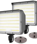Dusk To Dawn Outdoor 100W LED Flood Light With Knuckle Mount And Plate Included, 14000LM, 100-277V, 5000K Daylight, ETL Waterproof