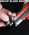 Heavy Duty Utility Knife Set 25mm Retractable Box Cutter With Auto Lock 11 Replacement Blades Snap Off Blade Cable Slot And Non Slip Ergonomic Grip For Warehouse Pros And DIYers, red retractable blade snapper