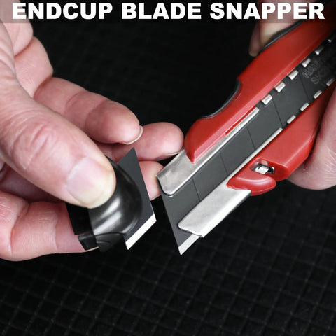 Heavy Duty Utility Knife Set 25mm Retractable Box Cutter With Auto Lock 11 Replacement Blades Snap Off Blade Cable Slot And Non Slip Ergonomic Grip For Warehouse Pros And DIYers, red retractable blade snapper