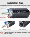 External Inline Fuel Pump 12V High Flow 300 LPH For EFI Systems Universal Fit Durable Construction Low Noise And Reliable Delivery