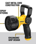 Heavy Duty Hydro Cannon Nozzle With Seven Spray Patterns For Beast Mode Cleaning And Lawn Care, ergonomic cast metal design