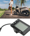 Electric LCD Display GD01 For 36V 48V Systems With 5 Pin Plug Fits 22.2mm Handlebars Durable Plastic Shell Easy Install