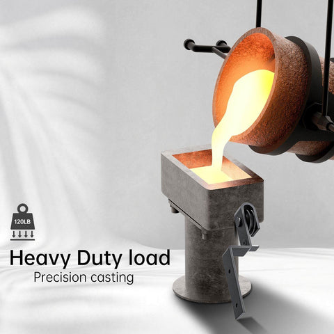 Heavy-duty casting process showing molten metal being poured, highlighting precision for 6 Ft Cabinet Bypass Sliding Barn Door Hardware Track Kit