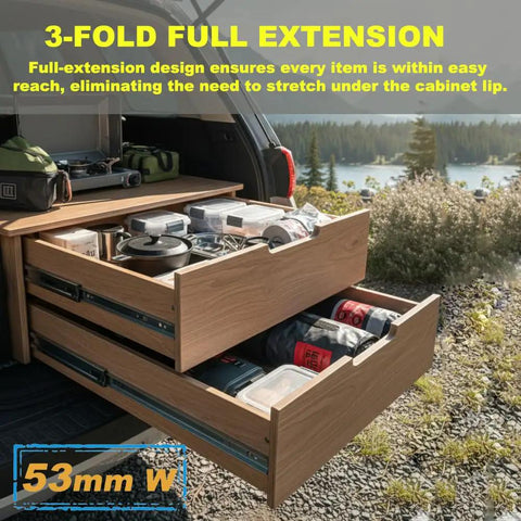 Heavy Duty 30 Inch Drawer Slides With 300 Lb Load Capacity, Ball Bearing Full Extension, Side Mount, Locking, 1 Pair For Cabinets And Tool Chests, Smooth Operation And Beefy Steel Construction