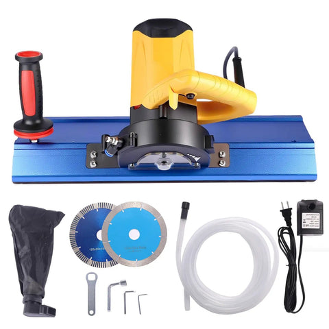 Bevel Edge Tile Tool With 16 Roller Base, 43 Degree Chamfer Machine, Water Cooling And Dust Bag, For Tiles Paving Stones And Marble