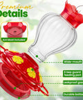 Outdoor 20 Oz Hummingbird Feeder With Ant Moat And Six Feeding Ports Perch Nectar Feeder For Garden Yard Deck Easy Hang