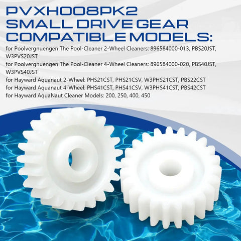 2 Pack Small Drive Gear PVXH008PK2 Replacement Drop In For Hayward AquaNaut 200 250 400 450 Pool Cleaners And Poolvergnuegen