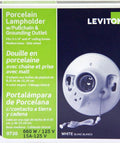Packaging of Porcelain Lampholder For Outlet Box Mount With Pull Chain Top Wire 9726C showing product details and features.