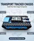Remote Control Heavy Duty Equipment Transport Dolly With Motorized Skates For Hauling Industrial Machinery And Big Gear Like A Boss On Smooth, Safe, Effortless Roll, blue tracked chassis