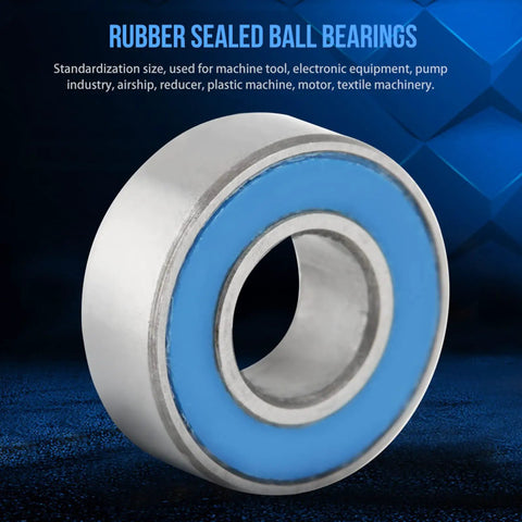 25 Pack Small Sealed Ball Bearings MR115 2RS 5x11x4mm Steel With Rubber Seals For Machinery Tools Motors Reducers And DIY Projects