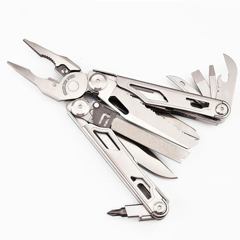 All In One 36 In 1 Multitool Pliers With Replaceable Wire Cutters And Saw Blades, 5Cr17 Stainless Steel Multi Tool open view