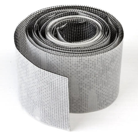 Window Screen Repair Kit 2 Inch By 80 Inch Roll Charcoal For Quick DIY Fixes, visible roll of charcoal screen repair material