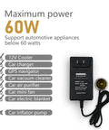 Premium 60W AC To DC Car Cigarette Lighter Adapter Turns Home Outlet To 12V Socket Power Supply For Gear easy plug and play setup and maximum power use.
