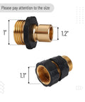 Side view of Garden Hose Quick Connectors Three Quarters Inch Universal Fit With Quick Release Fittings Set Of Four Adapters