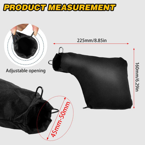 Fits 45mm To 50mm Miter Saw Outlets With Zippered Dust Bag Adjustable Bracket Universal Dust Collector Bag For 255 Model