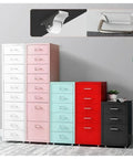 Colorful mobile lockable file cabinets on wheels with vertical document storage under desk printer stand heavy duty metal rolling cabinet