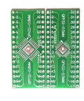 QFN32 QFP32 To DIP32 Double Sided SMD To DIP Adapter PCB Proto Board with 0.5mm 0.8mm pins shown from top view