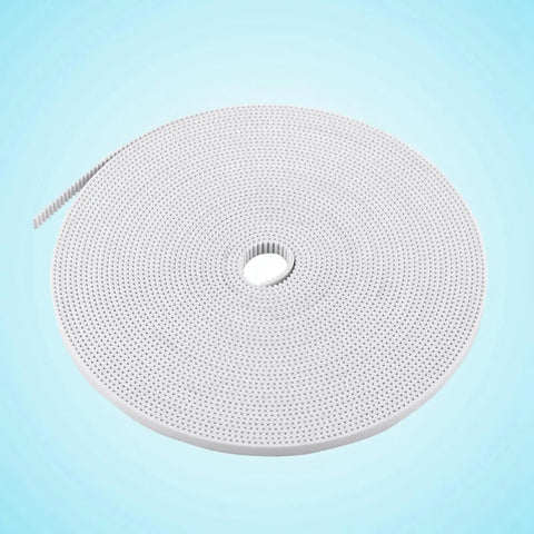 Top Quality 10 Meter White Timing Belt With Steel Core Pu Material Ultra Flexible And Durable Replacement Accessory Perfectly Fits Creality And Anet Series 3D Printers For Smooth Precision Printing Jobs, coiled