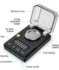 Ultra Precise 100g Pocket Scale With 0.005g Readout, Tare And Counting Function, Wide LCD Display, Auto Off, Includes Weights