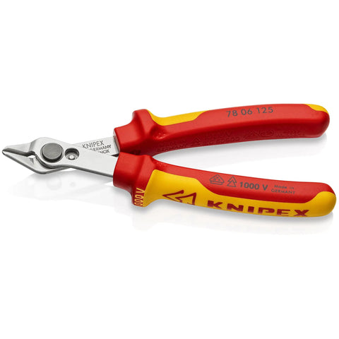 Insulated 5 Inch Diagonal Cutting Pliers With 1000V VDE Rating, Go-To Tool For Quick Flush Cuts, Flush Cut Precision