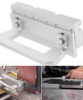 Bevel Jig For Knife Making With Strong Magnets, Ideal For Crafting Knives And Any Shape, shown in front and installed views