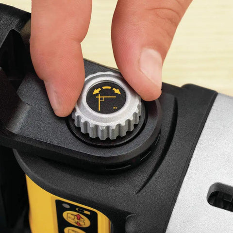Close-up of adjustment knob on Three Beam Line Laser With Self Leveling And Magnetic Pivot Bracket, 2x Brighter Diodes DW089K