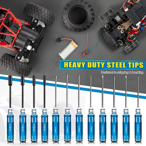 All In One Tool Kit For Remote Control Cars Boats Drones Quadcopters And Helicopters 24Pcs Hex Drivers close-up view