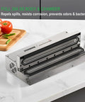 16 Inch Commercial Vacuum Sealer, Heavy Duty 304 Stainless Steel Automatic Food Packaging Machine on kitchen counter