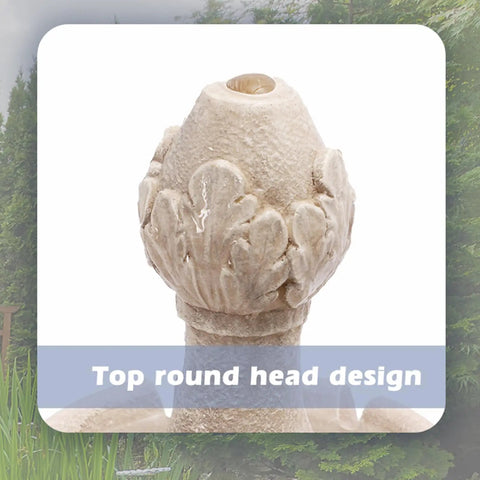 Top of Three Tier Outdoor Water Fountain For Garden And Patio Freestanding 48 Inch Tall Water Feature With Pump Zen Vibes Calming Backyard Waterfall Sounds Beige Finish Great Yard Decor For Outdoor Or Indoor Display
