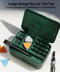 132 In 1 Mini Precision Screwdriver Set With Color Coded Bits Magnetic Tool Kit Built In Magnetizer Storage Case open with tools.