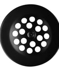 3-1/8 Inch Trip Lever Bathtub And Shower Drain Kit With Two-Hole Overflow Faceplate Beehive Strainer Matte Black Finish detailing
