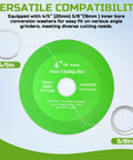 Hella Sharp Diamond Cutting Disc Set For Angle Grinder with 4 inch diameter and 7/8 arbor, suitable for glass, jade, and crystal cutting.