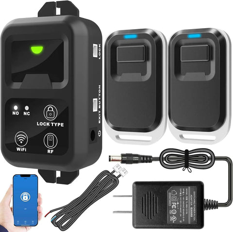 2.4GHz WiFi Wireless Door Access Control System With Remote Switch And Smartphone App Open Door From Anywhere Supports Up To 40 Remotes 160 Feet Range Easy Install For Home Or Office Security