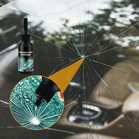 Close-up of Chip And Crack Repair Kit For Windshields And Screens 2 Pack Quick DIY Fix For Bulls Eye And Star Shaped Cracks