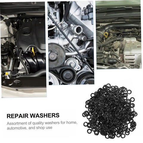 500 Pack Wave Washer Kit For Electrical Appliance Connections, Wave Gaskets And Spring Steel Washers, A Handy Go To Set For DIY Projects And Repairs, Built Tough For Reliable Long Lasting Appliance Fasteners. black repair washers for automotive engine use