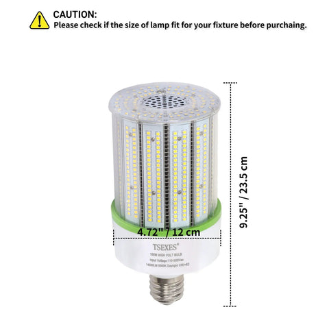 Top Shelf Led Corn Cob Light Bulb, 100W E39 Motor Base, 480V Compatible With 14000 Lumen Daylight Output For Warehouses And Job Sites, High Efficiency, Zero Hassle, And Serious Brightness For Daily Grind