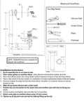 Installation instructions for Top Shelf 14 By One And A Half Inch White Tubular Bathtub Waste Overflow Kit with tools and diagrams.
