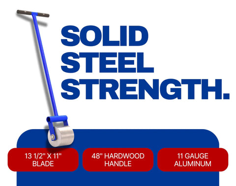 Beast Of A Roof Seam Roller With 33 Lb Solid Steel Wheel, Smooth Rounded Edges, Independent Floating Axle, and Rust Resistant Yoke.