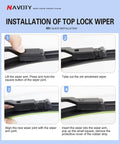 Top Shelf Original Equipment Replacement Windshield Wiper Blades For 2014 To 2018 Chevy Silverado And Gmc Sierra installation steps.