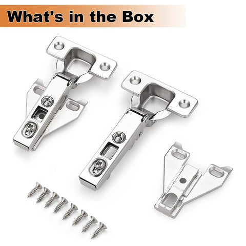 Soft Close Cabinet Hinges Two Pairs Brushed Satin Nickel Full Overlay 110 Degree Clip On Design With Mounting Screws Top Shelf Gear Zero Hassle Install Heavy Duty Kitchen Hardware