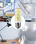Mega Bright LED Corn Light Bulb 200W Equivalent 2500 Lumens 5000K Cool Daylight White E26 E27 Base Pack Of 4 displayed indoors