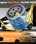 Engine Oil Filter Kit For Hyundai Elantra Tucson Santa Fe And Kia Sportage Forte Seltos With Drain Plug Gasket, 6 Pack.