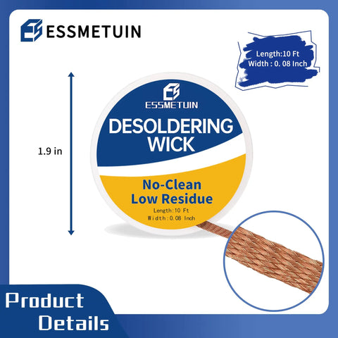 Desoldering Wick And Soldering Flux Paste For Electronics Repair No Clean Flux 10cc Solder Removal Kit with Low Residue