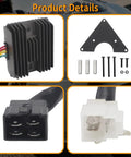 Slight correction rectifier move kit parts, including aluminum heat sink, wiring connectors, and installation hardware.