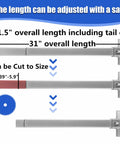 Stainless Steel Push Bar Panic Exit Device With Exterior Lever Handle For Commercial Doors, adjustable length shown