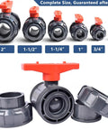 Union Ball Valve 1 Inch Full Port Pack of 2 UPVC Full Flow Ball Valves with 230 PSI Rating EPDM O Rings and Reversible PTFE Seats