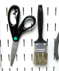 Slotted Tool Board Workstation Accessory Kit For Pegboard Black Secure Hook Engagement Rust Resistant Baked On Finish Display