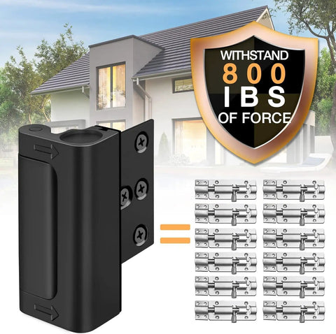 Door Reinforcement Lock For Front Door With 800 Lbs Strength Top Of Door Safety Latch Kid Safe Flip Lock Heavy Duty Door Security