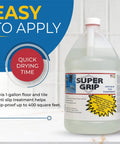 Grippy Anti Slip Floor Treatment For Tiles And Concrete, Long Lasting Non Slip Solution That Improves Traction Without Visible Film